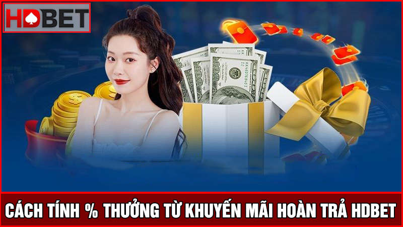 Cách tính % thưởng Khuyến mãi hoàn trả HDBET